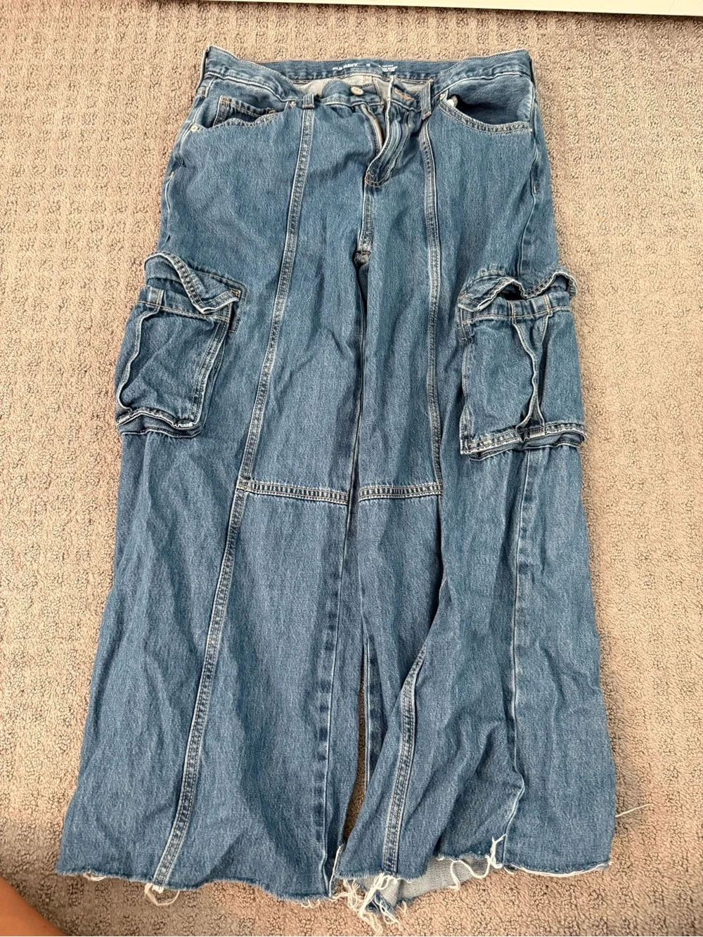Old Navy Blue Denim Cargo Jeans for Kids